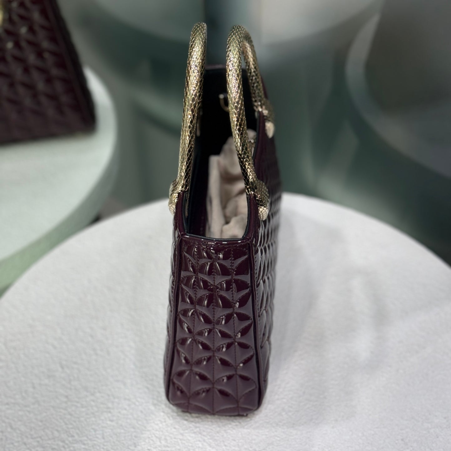 BVLGARI Serpenti Duo Top Handle - Burgundy