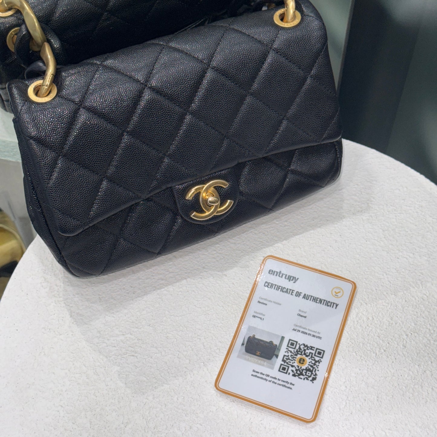 CHANEL Caviar Quilted Funky Match Flap Black