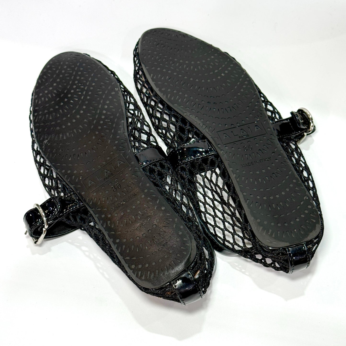 ALAÏA Fishnet Ballet Flats Black Sz 35