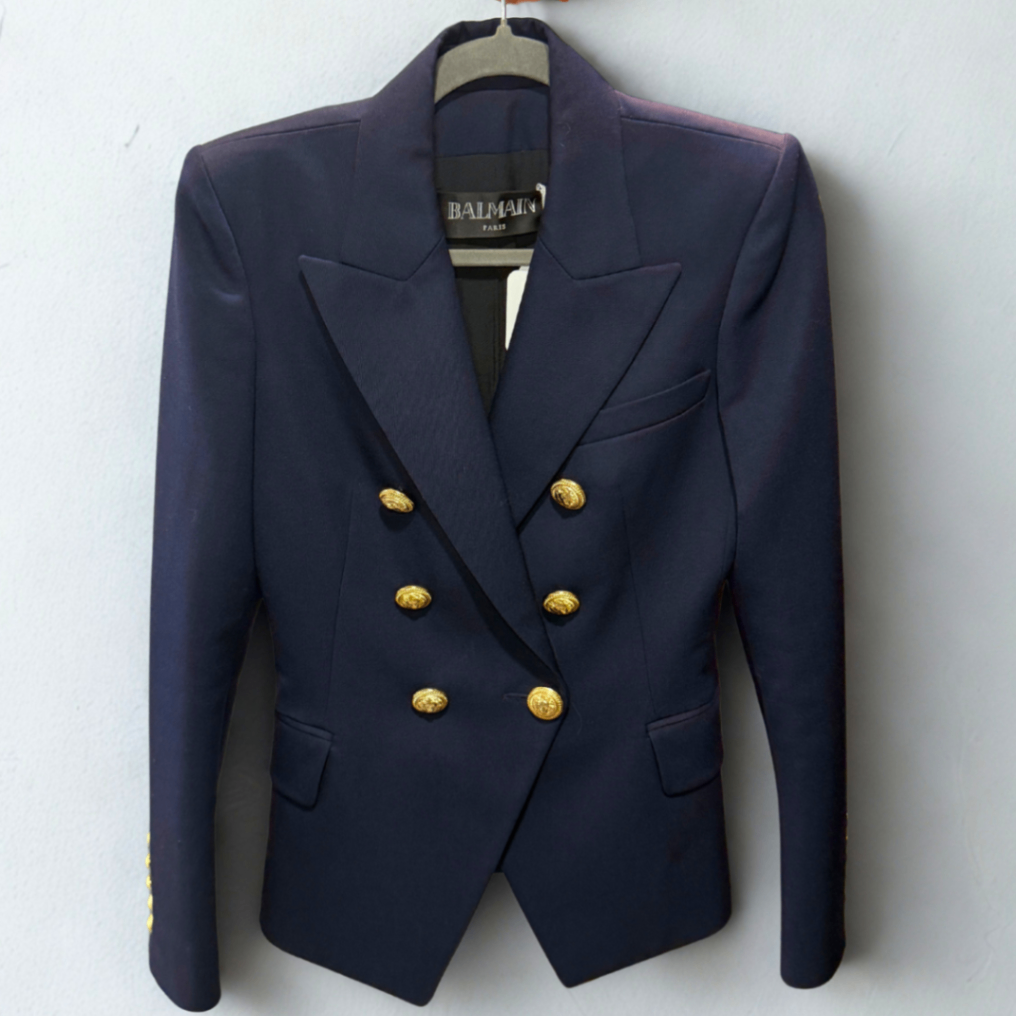BALMAIN Navy Gold Button blazer size 36