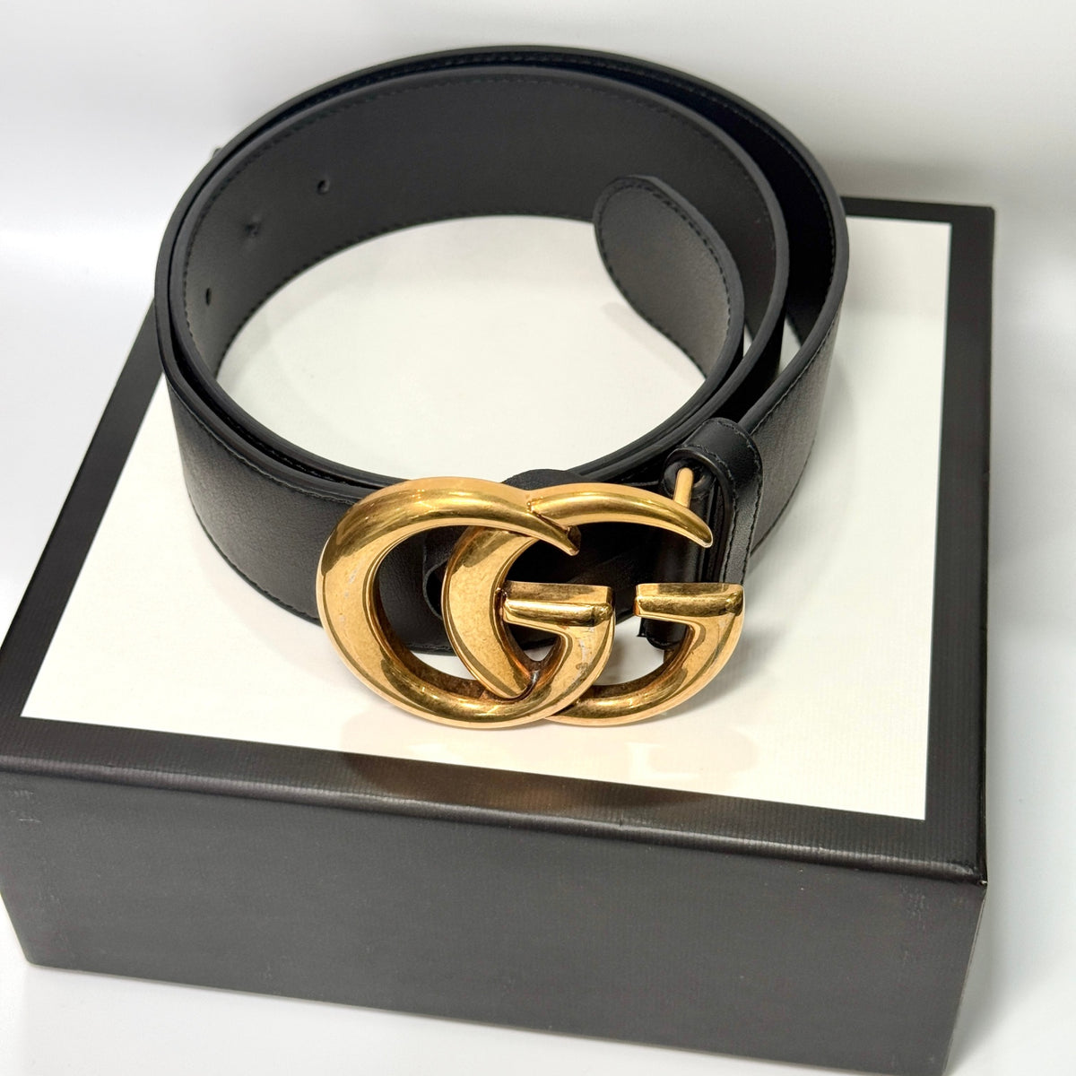 GUCCI GG Black Belt Sz 84/80