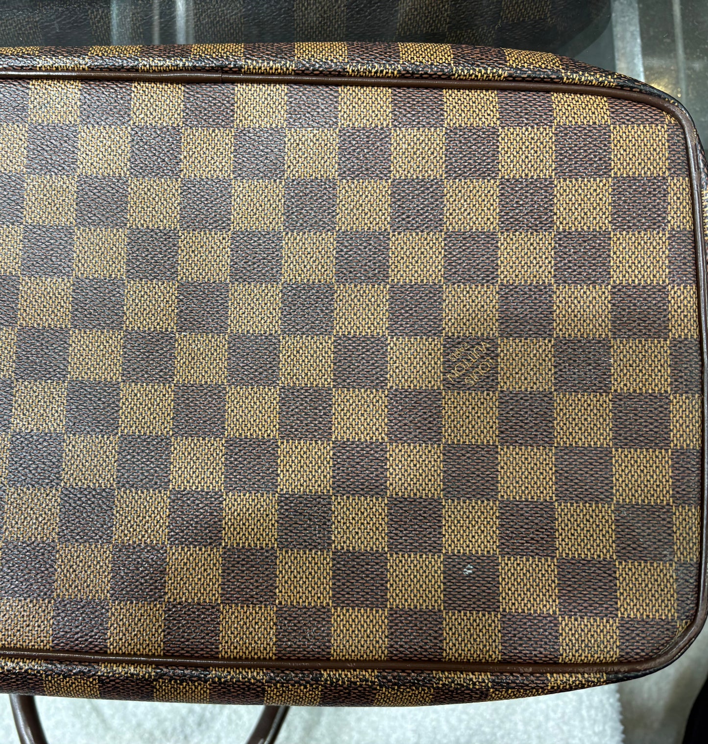 LOUIS VUITTON Damier Brown Checked Neverfull