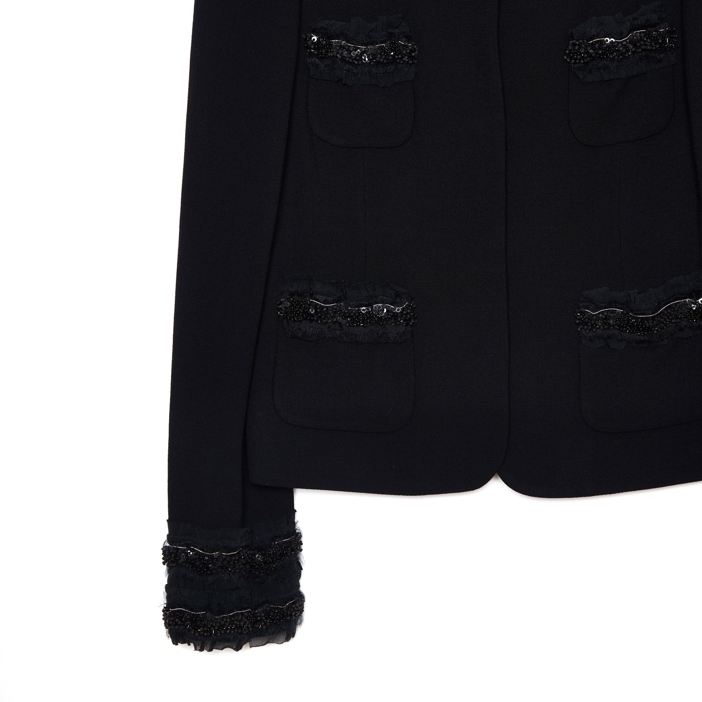 DOLCE AND GABBANA Embellished Bouclé-Style Jacket