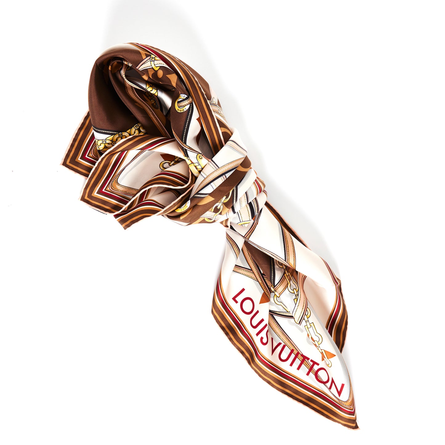 LOUIS VUITTON Monogram Equestrian Silk Scarf