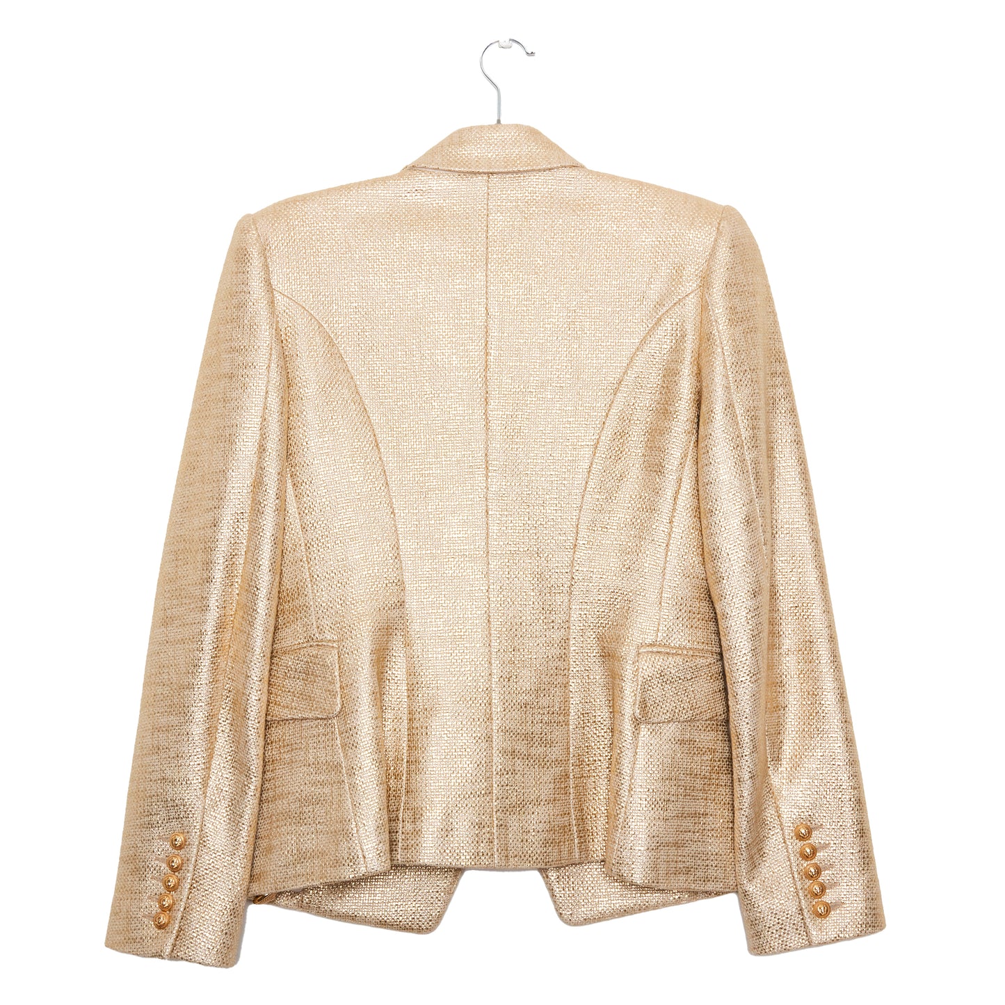 BALMAIN Gold Tweed Blazer