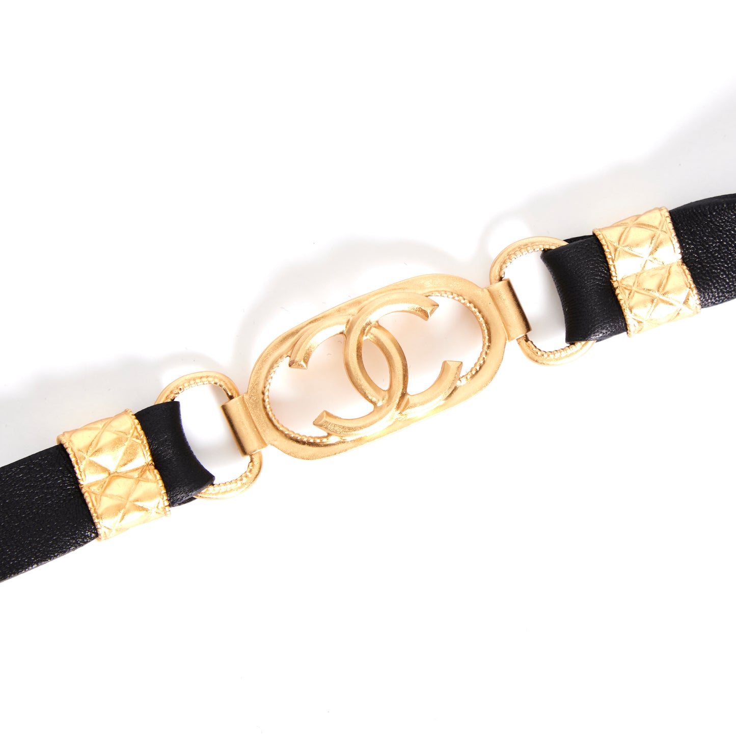CHANEL Black and Gold 'CC' Double Belt