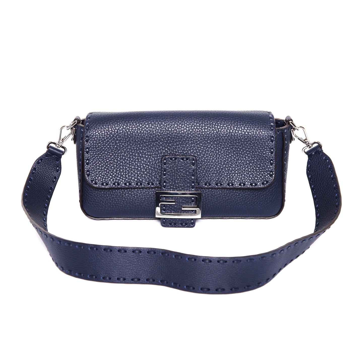 FENDI Medium Baguette Bag - Navy
