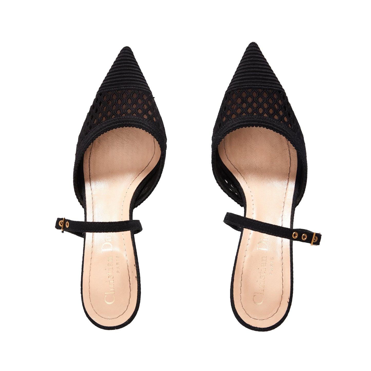 DIOR Capture Black Stiletto Mules