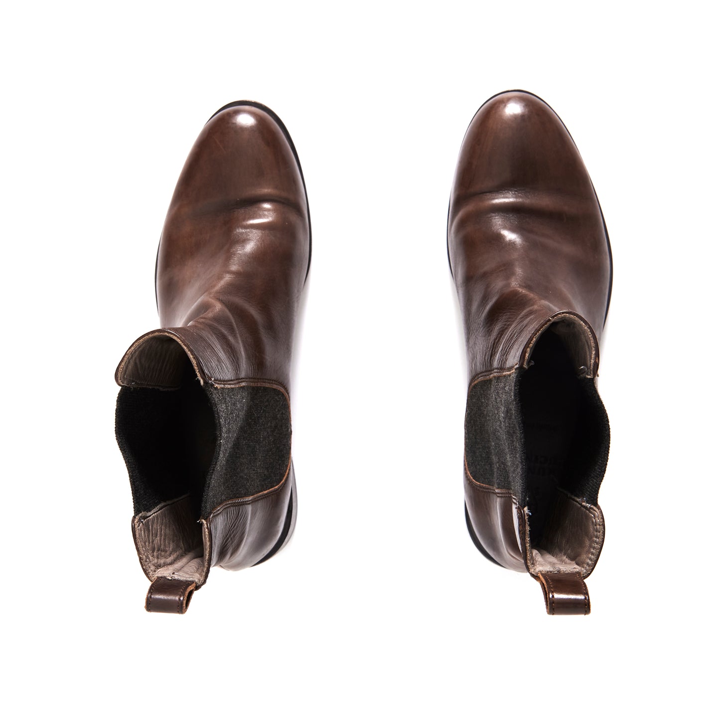 BRUNELLO CUCINELLI Leather Chelsea Boots - Brown Size 39