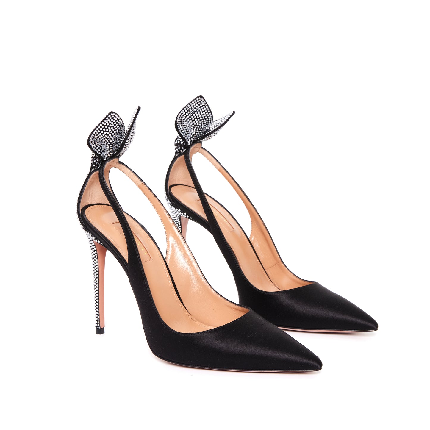 AQUAZZURA Bow Tie Nappa Pump 105