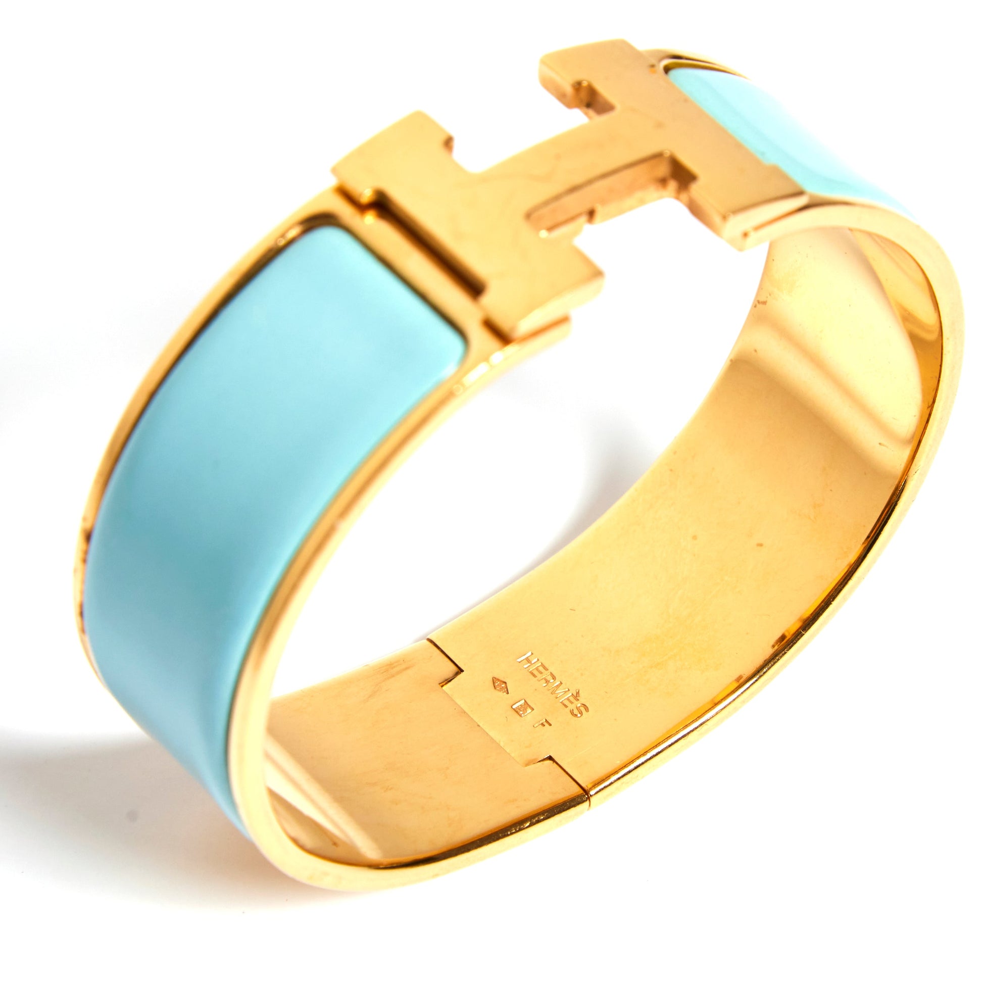 HERMES Clic H Bracelet Bleu Polaire