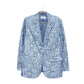 ZADIG & VOLTAIRE Vanille Blue Grey Sequined Sport Coat 8-10