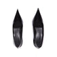 SALVATORE FERRAGAMO Black Patent Viola Wedges 37