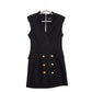 BALMAIN Buttoned Mini Dress - Black