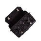 DIOR Diorcamp Quilted Crossbody Bag in Black Macrocannage Calfskin Leather