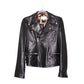 GUCCI Black Embroidered Crystal Tiger Bomber leather Jacket 38