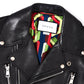 GUCCI Black Embroidered Crystal Tiger Bomber leather Jacket 38