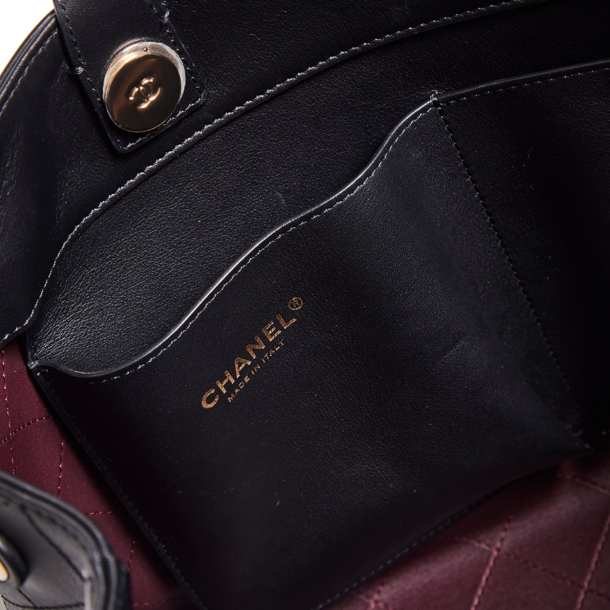 CHANEL Calfskin Large Serial Shopper Tote Black