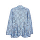 ZADIG & VOLTAIRE Vanille Blue Grey Sequined Sport Coat 8-10
