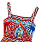 DOLCE & GABBANA Carretto-print flared midi dress 38