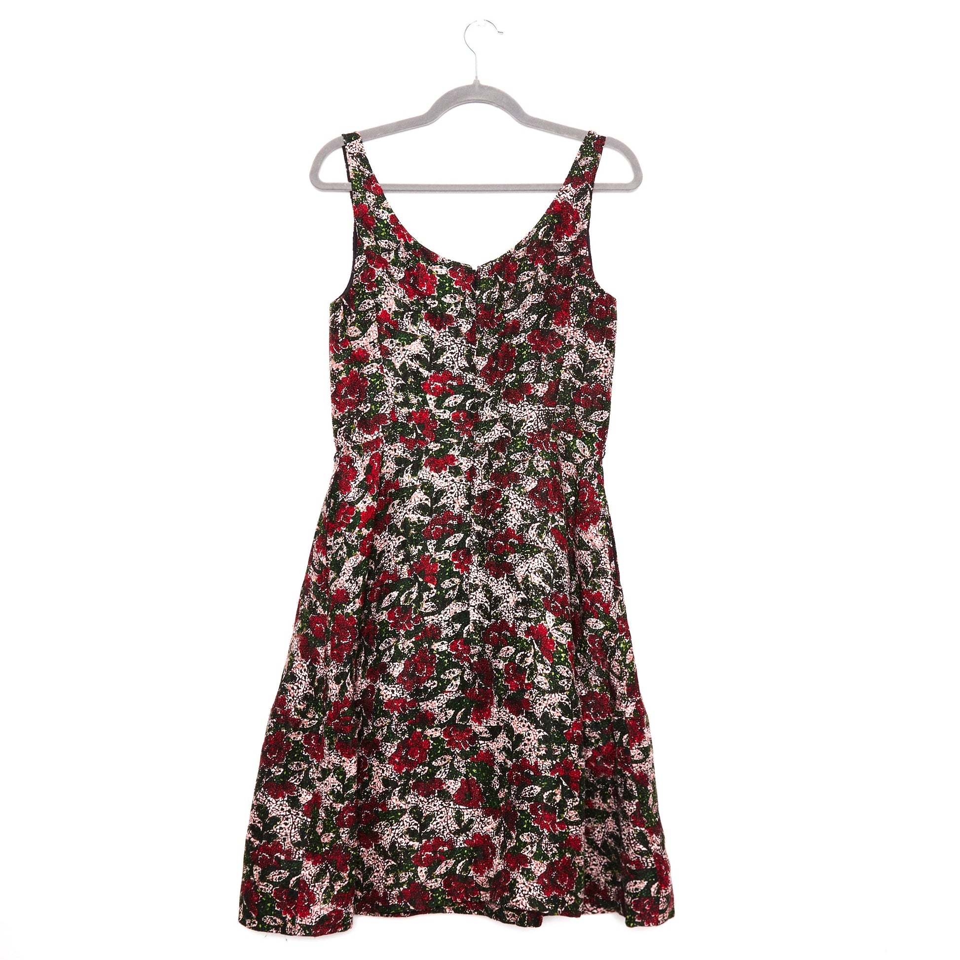 OSCAR DE LA RENTA Floral Brocade Sleeveless Dress 8-10