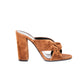 SAINT LAURENT Heeled mules Suede-effect leather Brown 36