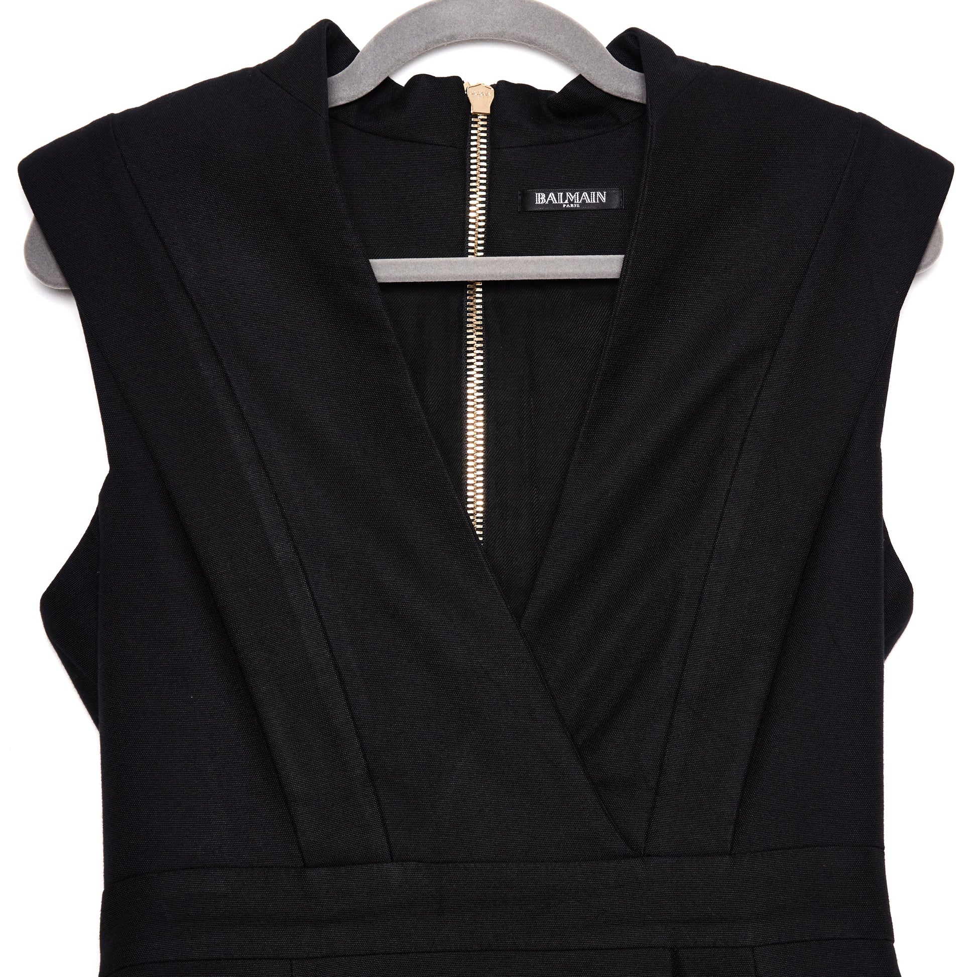 BALMAIN Buttoned Mini Dress - Black