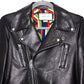 GUCCI Black Embroidered Crystal Tiger Bomber leather Jacket 38