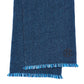 HERMÈS Reversible Herringbone Wool and Cashmere Scarf – Blue/Black