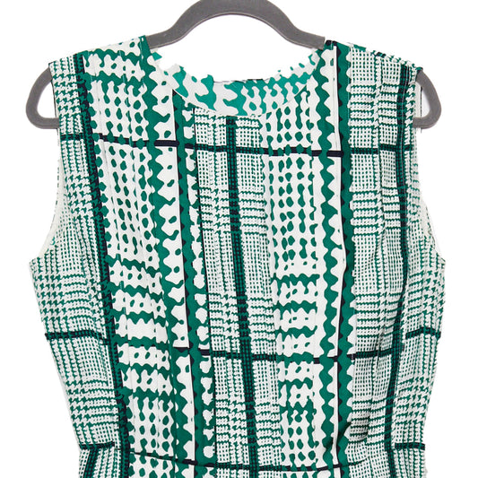 OSCAR DE LA RENTA Geometric Pattern Dress 12