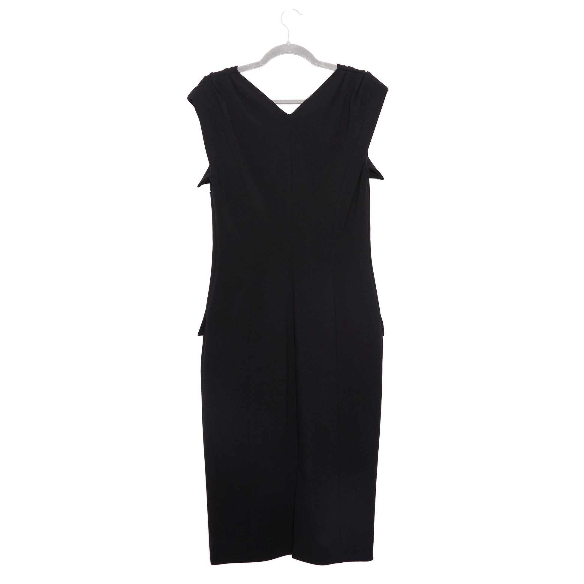 DIOR Wool Mid-Length Dress Black 12-14