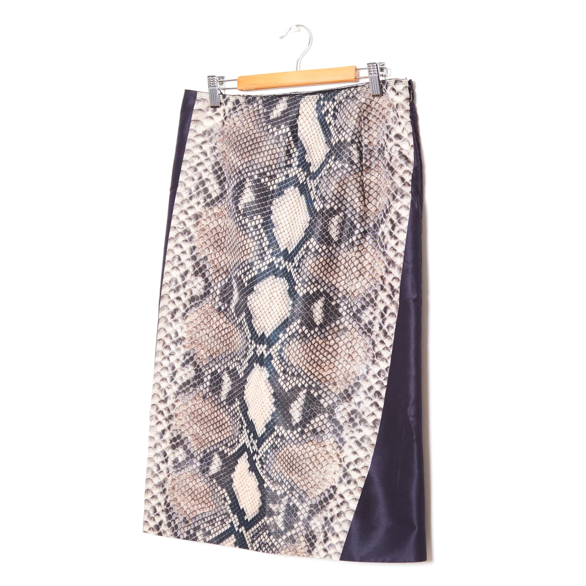 PRADA Panelled Snake Print Skirt 42