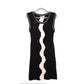 CHANEL Black and White Knit Dress 36