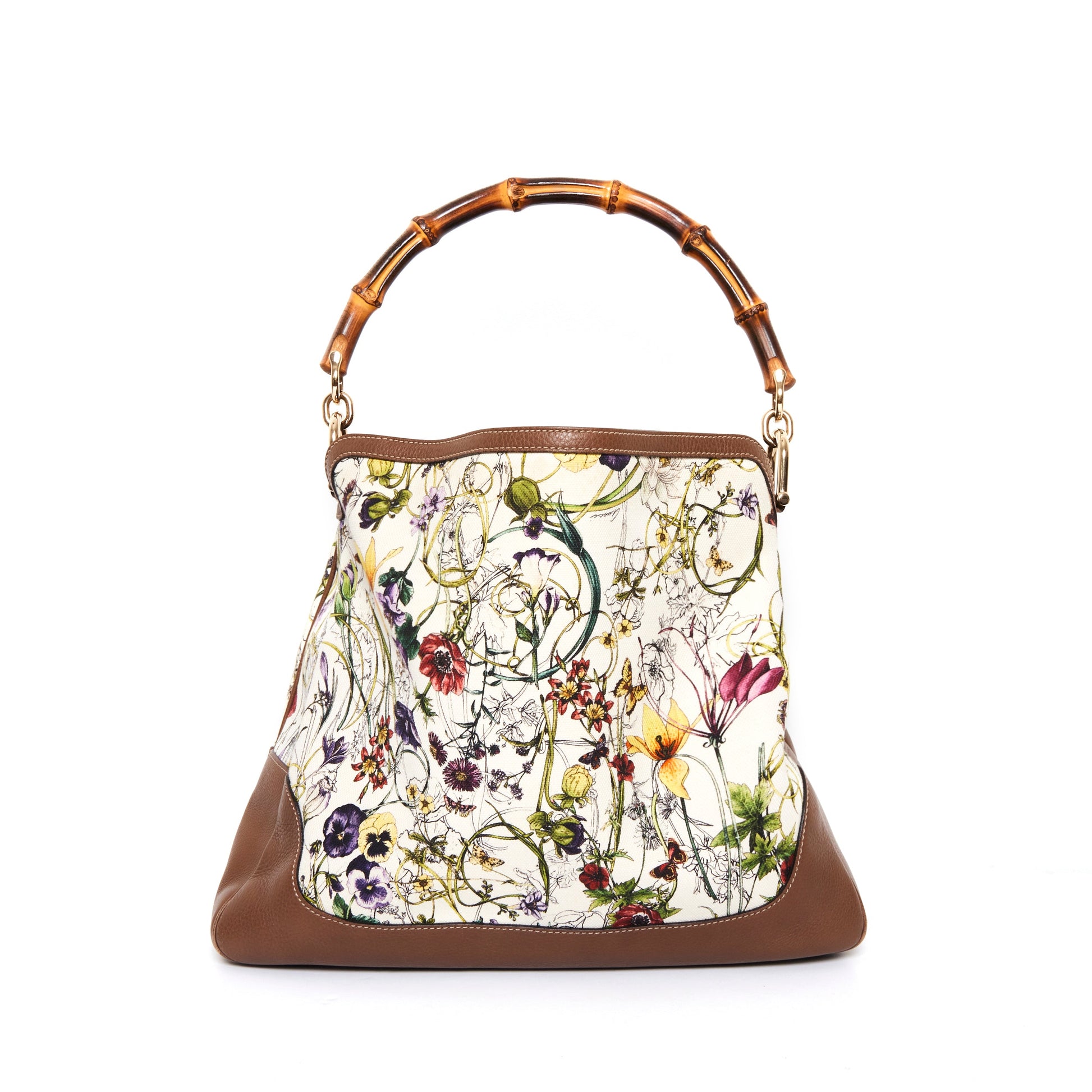 GUCCI  Diana Flora Bamboo Hobo
