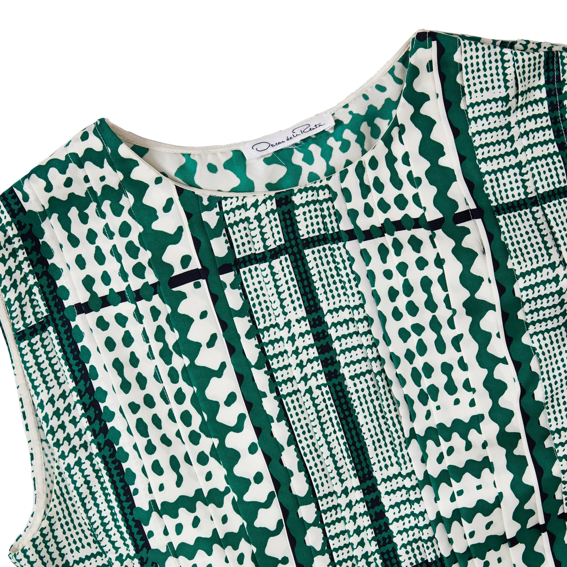 OSCAR DE LA RENTA Geometric Pattern Dress 12