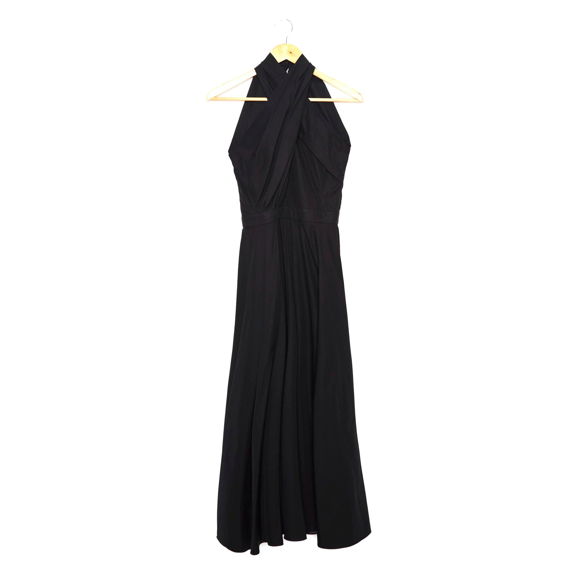 ALEXANDER MCQUEEN Black Halter Dress 40