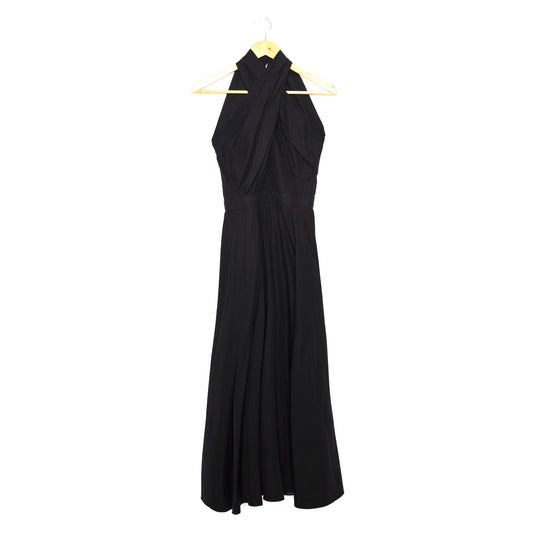 ALEXANDER MCQUEEN Black Halter Dress 40