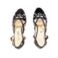 CHANEL Patent Black Strappy Sandals 39.5