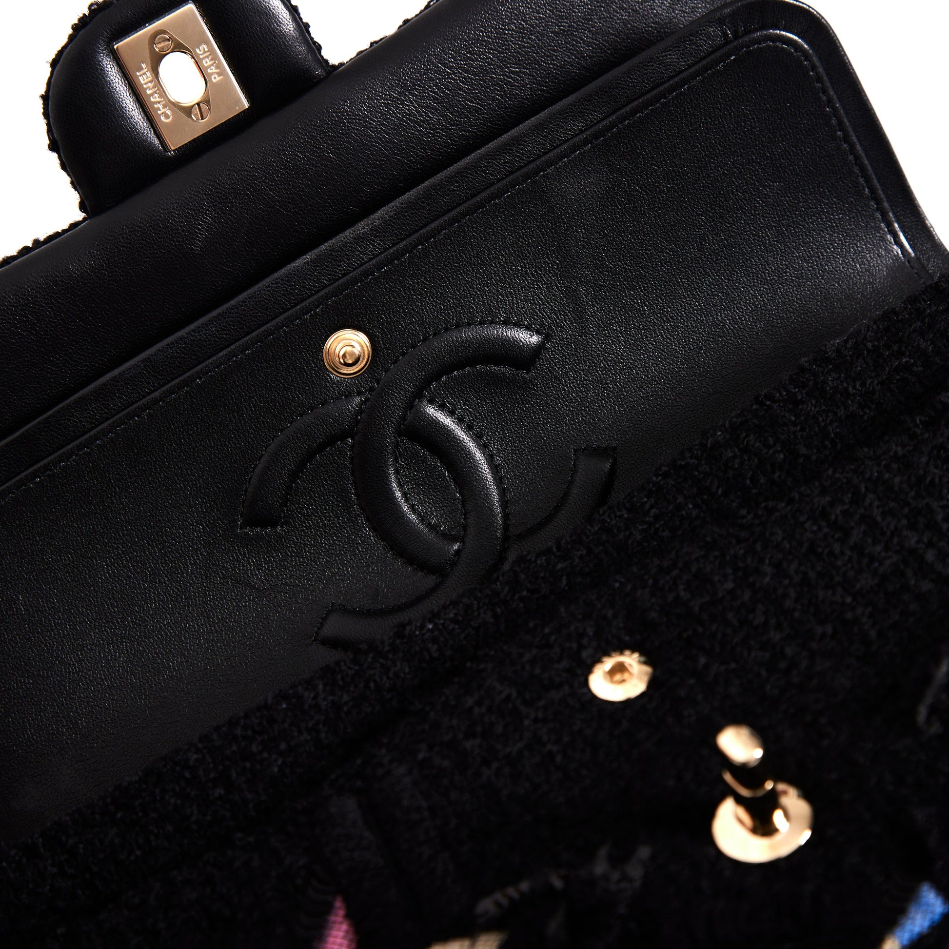 CHANEL Paris-Rue Cambon 31 Tweed Medium Classic Double Flap Bag