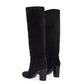 CHANEL Suede leather high boots 40