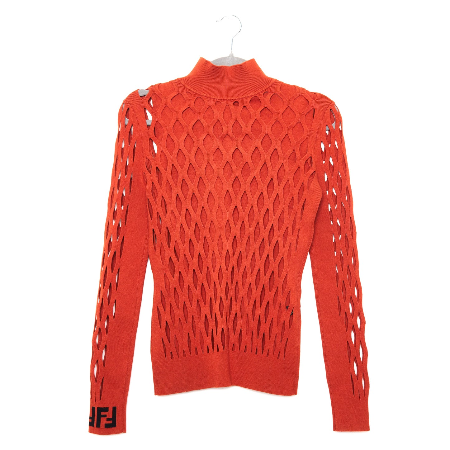 FENDI Mesh Effect Jumper In Orange 38