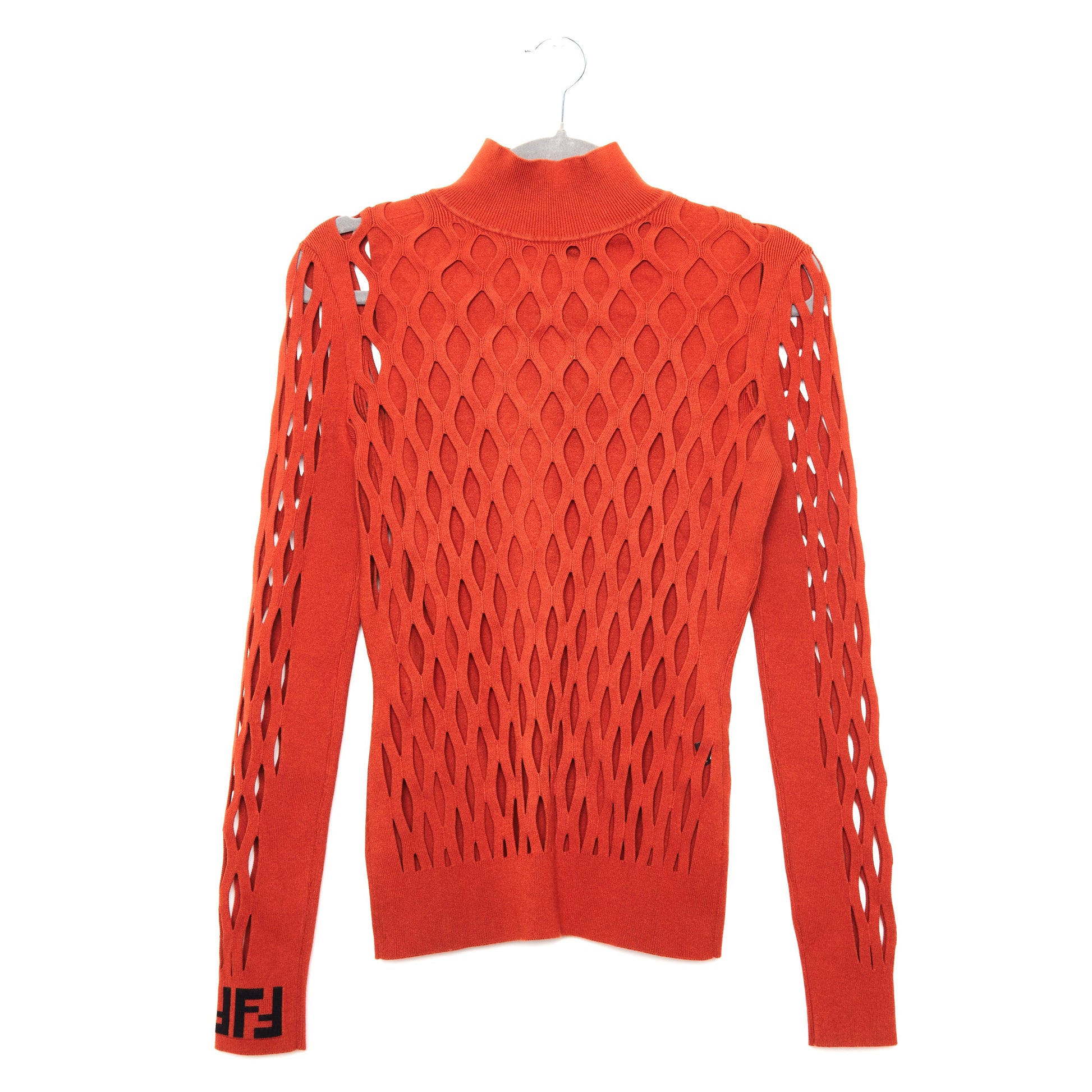 FENDI Mesh Effect Jumper In Orange 38