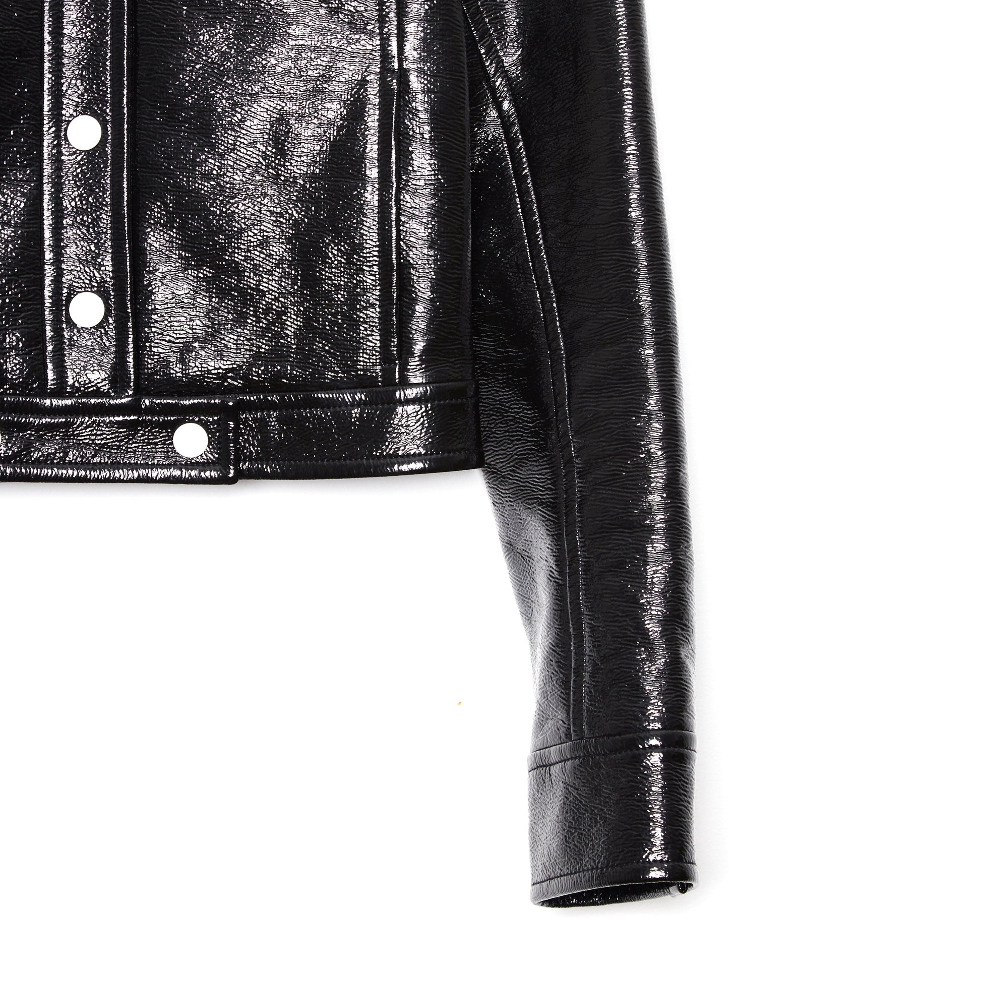 COURRÈGES Re-Edition Vinyl Logo Jacket Black 36