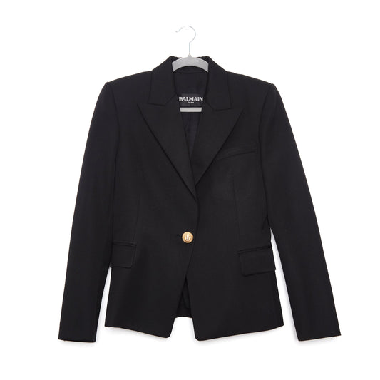 BALMAIN Virgin Wool Blazer - Black 40