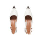 MARNI  White Leather Slingback Cap Toe Sandals 39