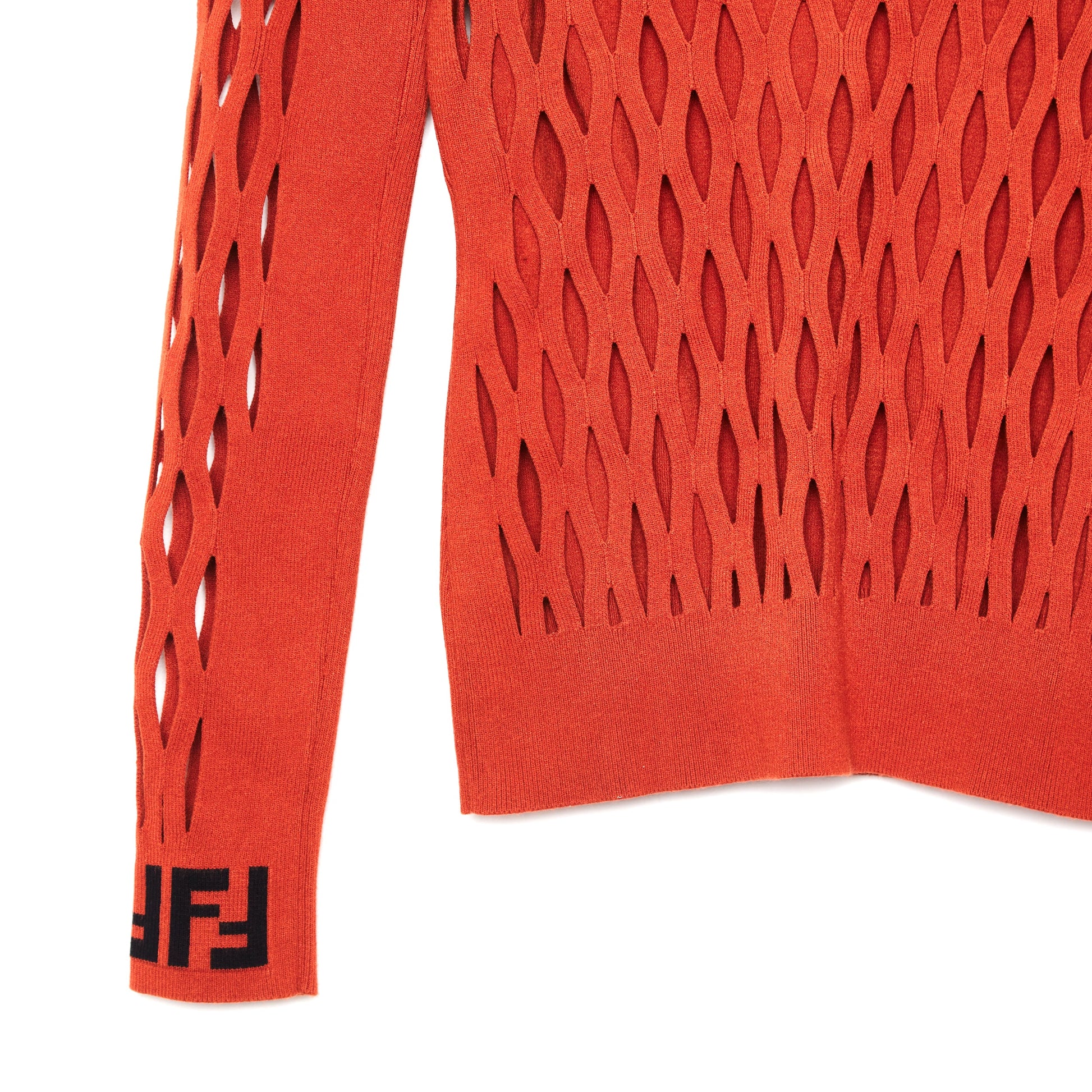 FENDI Mesh Effect Jumper In Orange 38