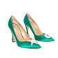 AQUAZZURA Proust 105mm pumps in green 39