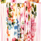 PEDRO Pink Flower Print Deep V- Neckline Maxi Dress 10