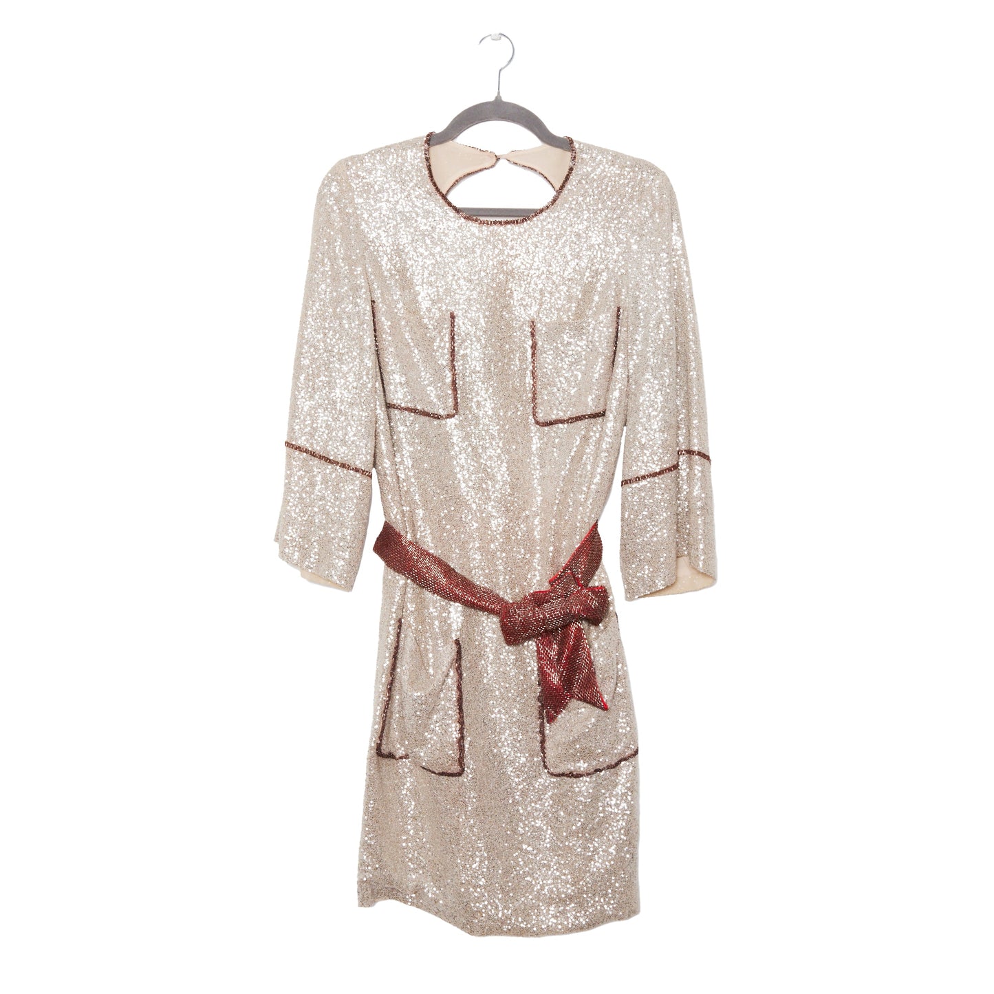 SALVATORE FERRAGAMO Runway Sequin Dress XS