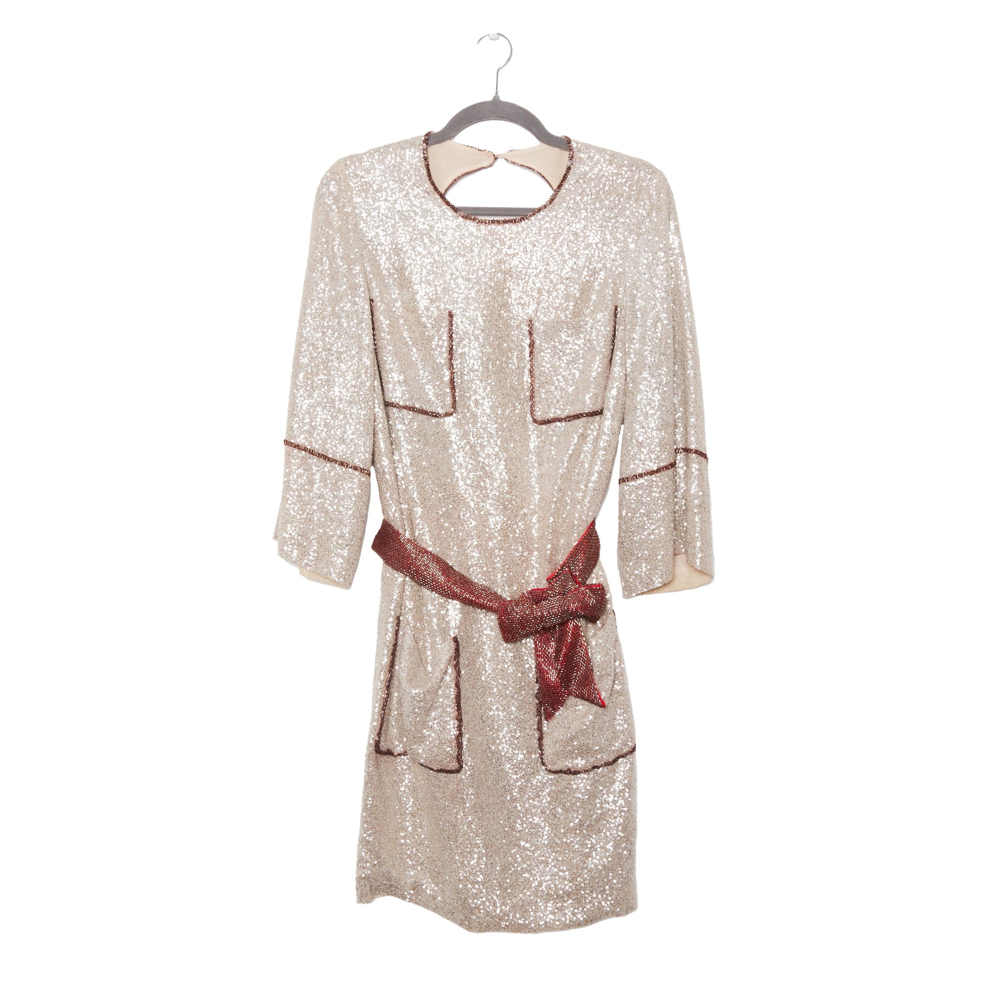 SALVATORE FERRAGAMO Runway Sequin Dress XS